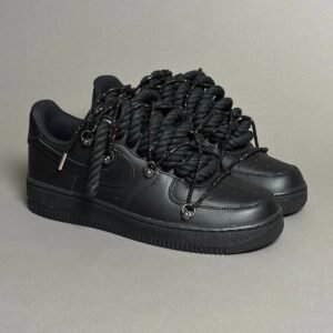 NIKE AIR FORCE 1 “ROPE LACES BLACK" TRIPLE SWAROVSKI BLACK